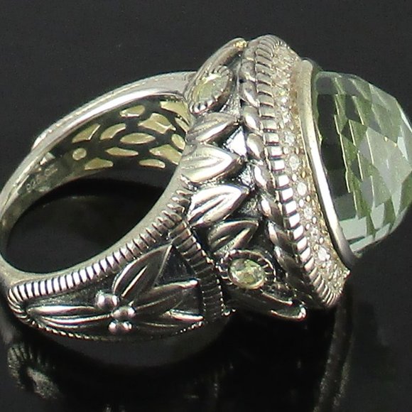 Seidengang Mint Quartz & Diamonique Ring - Picture 3 of 15